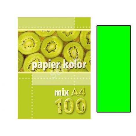 Papier ksero A4/100/80g Kreska zielony fluo